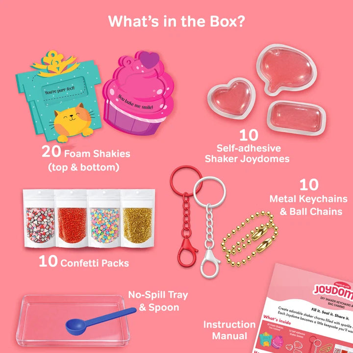 Chalk & Chuckles DIY Shaker Keychains & Bag Charms Joydomes – Tokens of Love | Encourages Creativity Skills