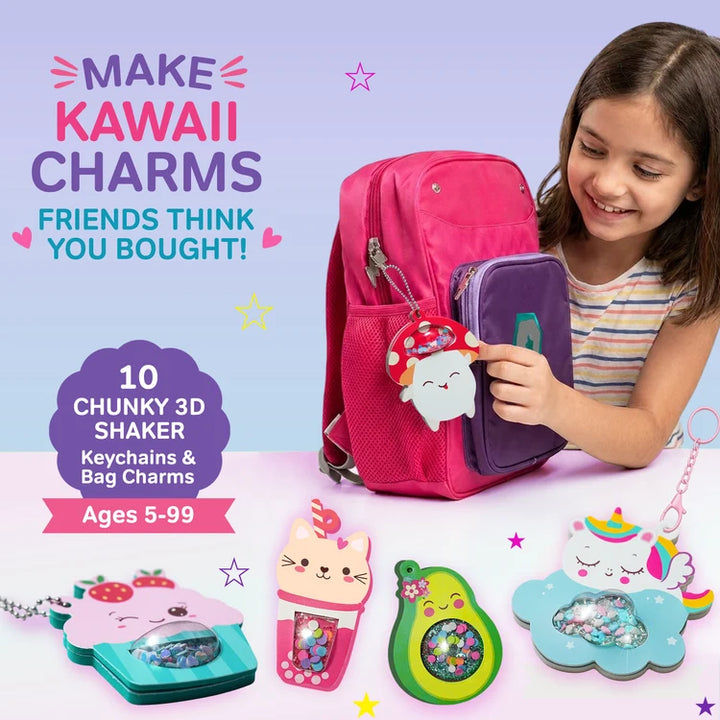 Chalk & Chuckles DIY Shaker Keychains & Bag Charms Joydomes – Kawaii Cuties | Encourages Creativity Skills