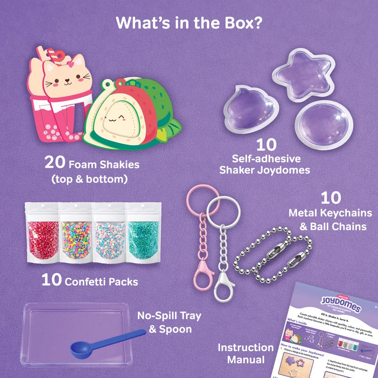 Chalk & Chuckles DIY Shaker Keychains & Bag Charms Joydomes – Kawaii Cuties | Encourages Creativity Skills