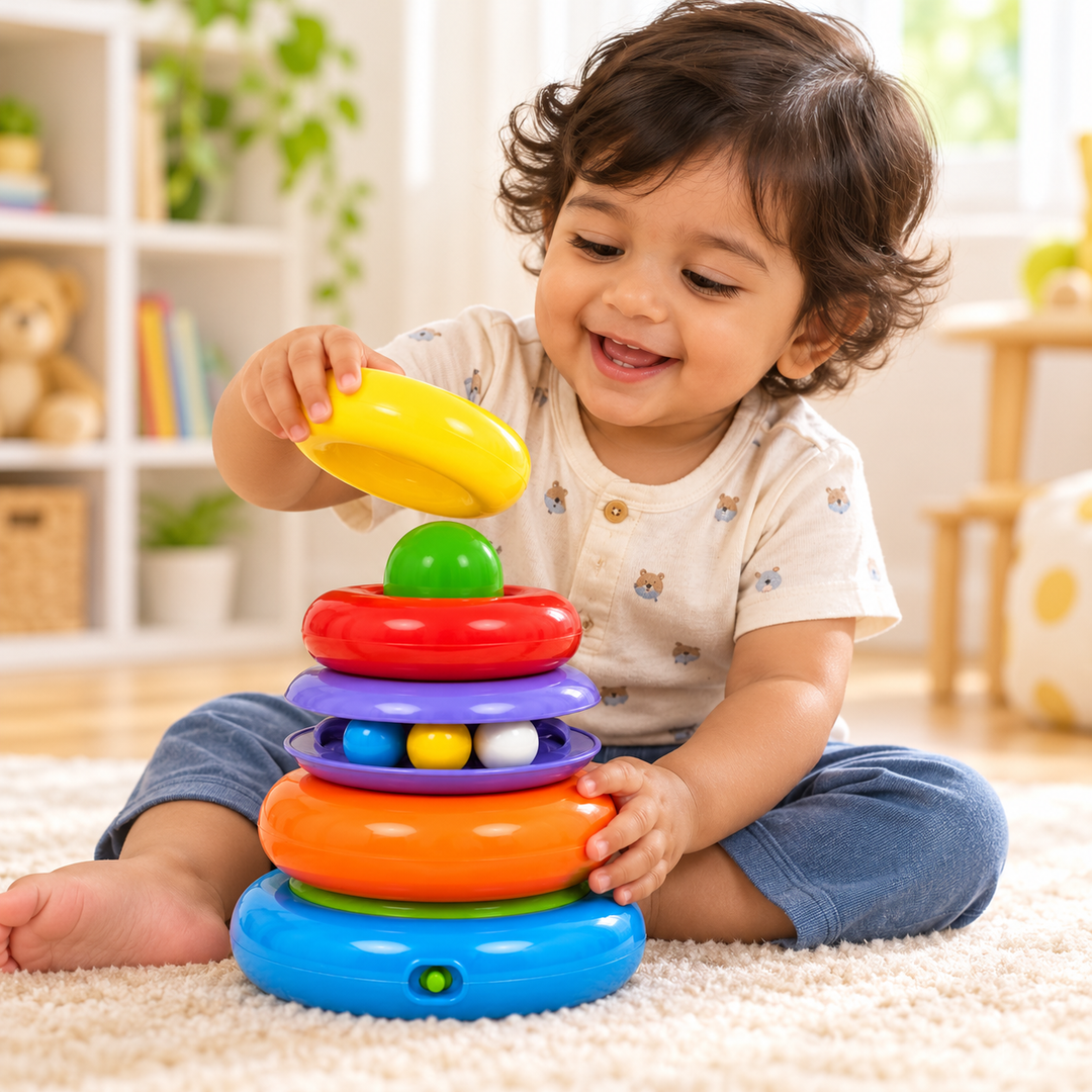 Innovador Musical Stacker Toy for Babies | Stacking Rings, Lights & Sound Feature