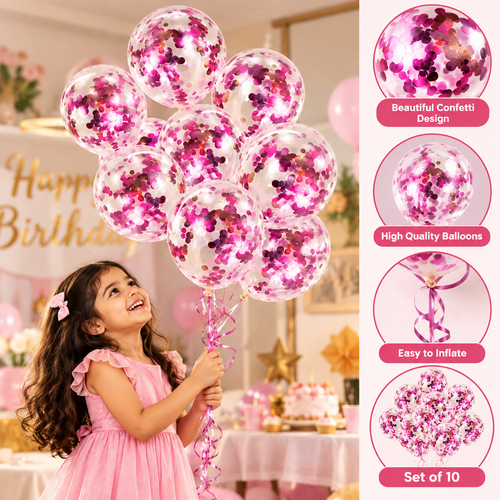 Confetti Balloons - Pack of 5 (6 Balloons Each Pack)