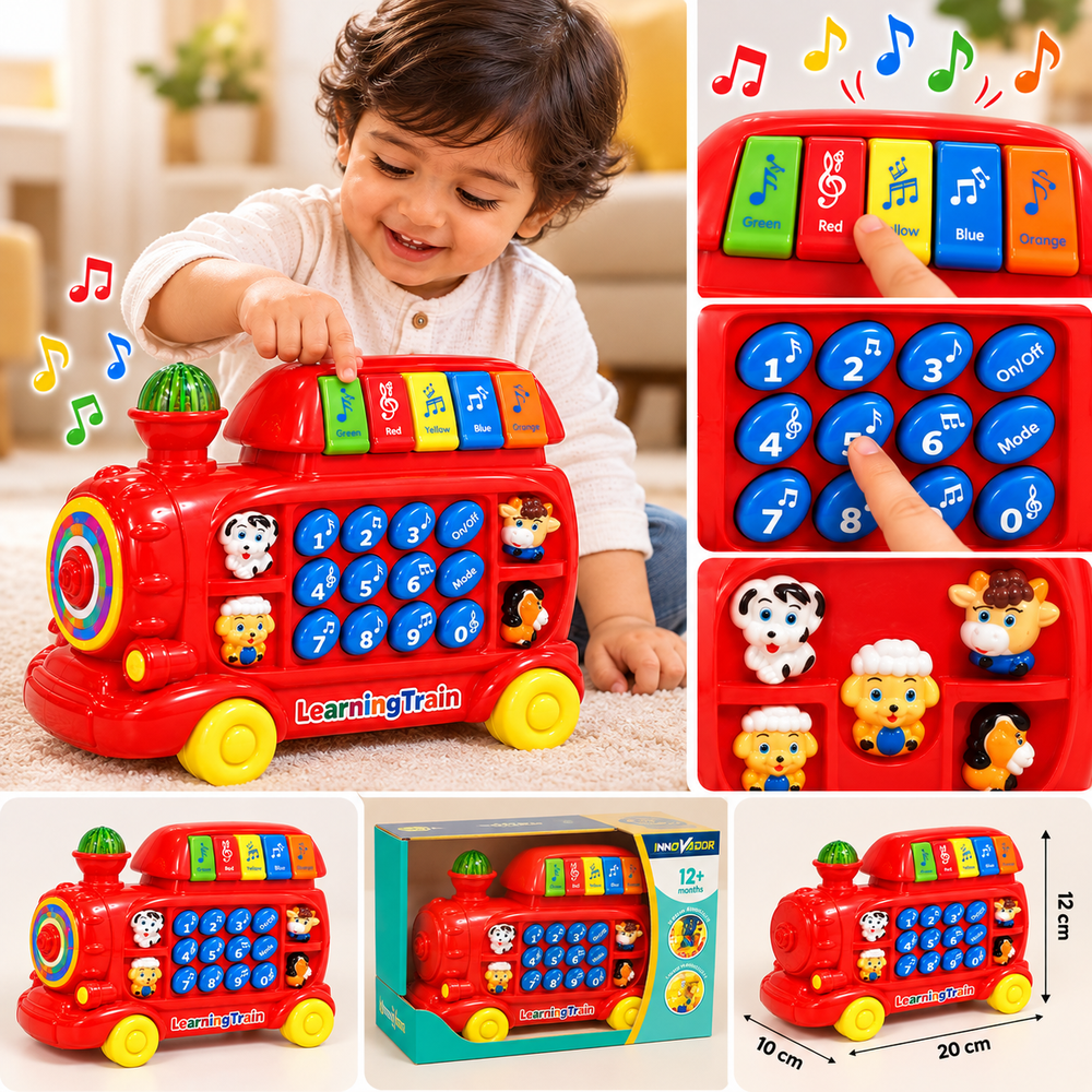 Innovador Battery-Operated Learning Train Toy for Kids | Learn Numbers, Colours, Animals & Alphabets