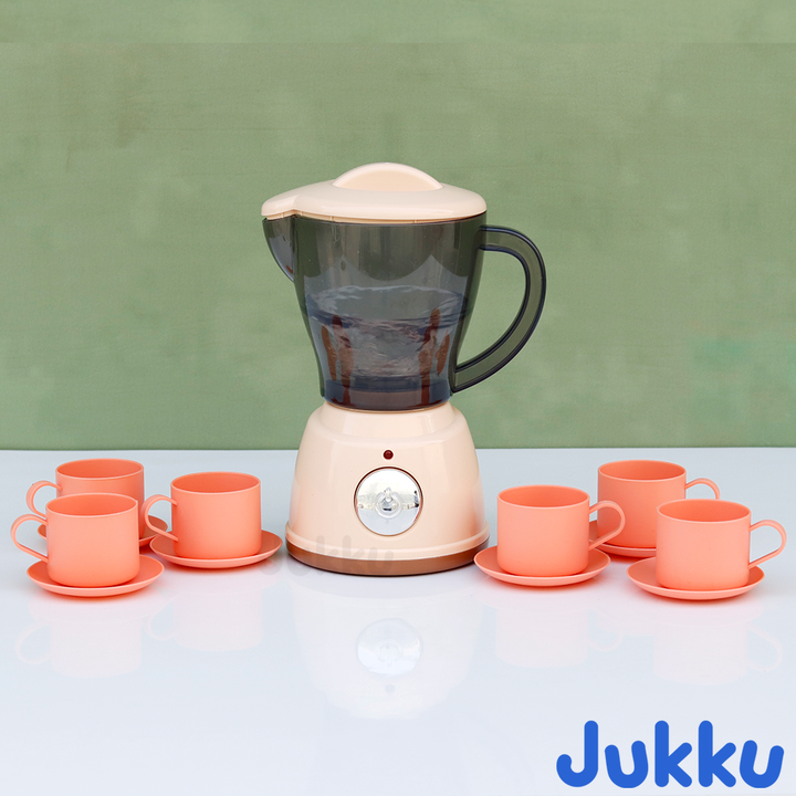 Jukku Realistic Little Chef’s Juicer Play Set with Cup-Plates, Lights & Real Juicer Sound (3-8 Years)