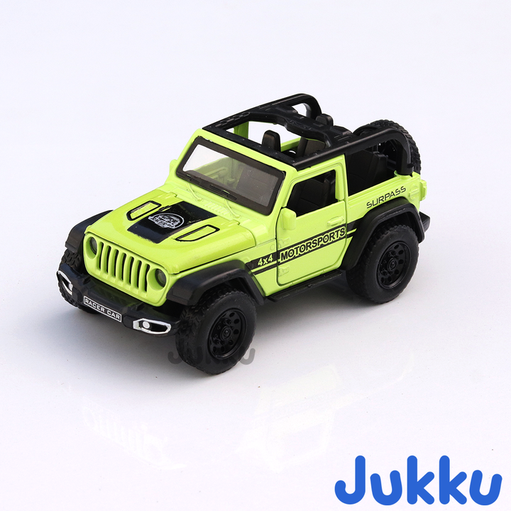 Jukku Resembling Wrangler Convertible Diecast Car - Pullback, Openable Doors & Bonnet | 1:36 Scale (3 Years till Grown Ups)