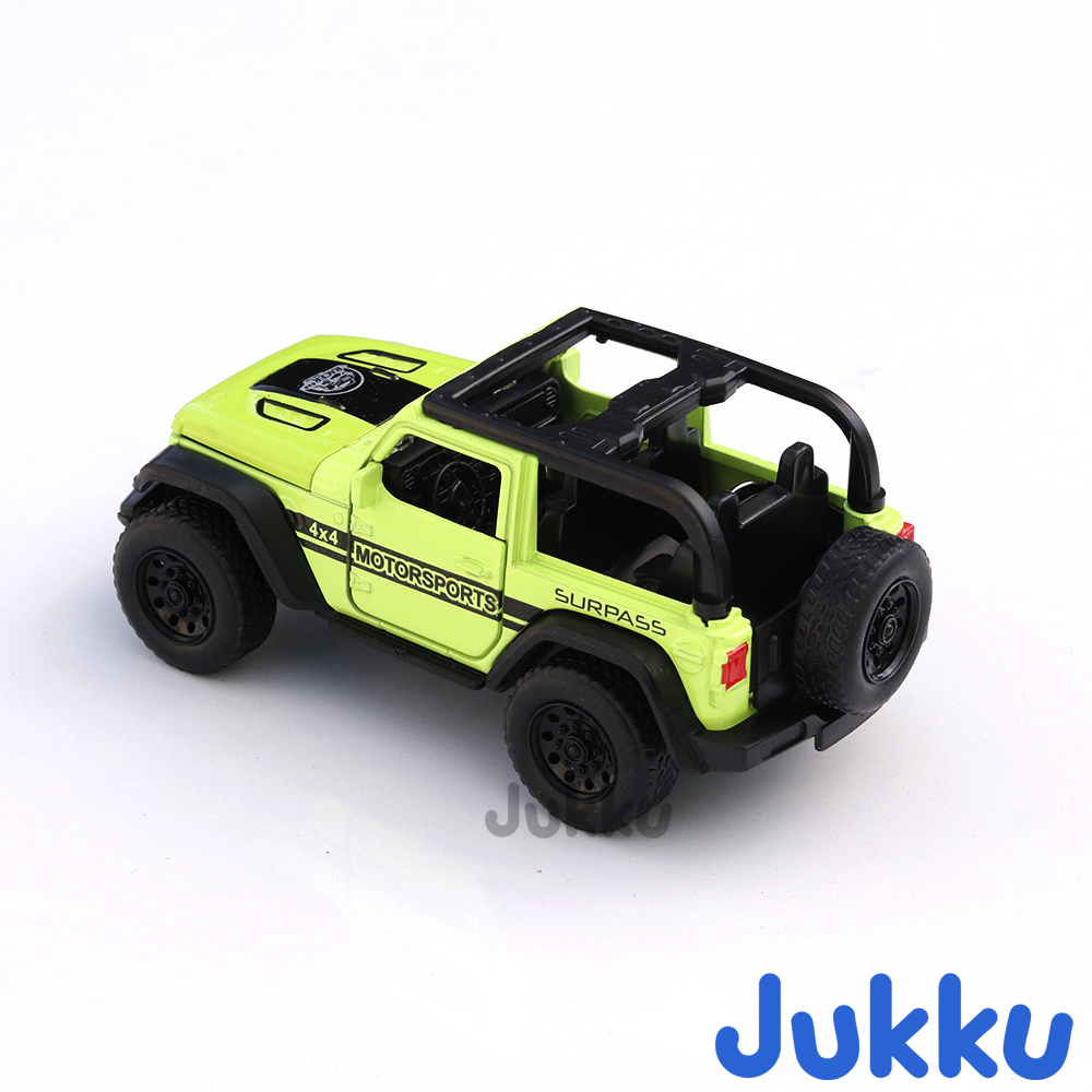 Jukku Resembling Wrangler Convertible Diecast Car - Pullback, Openable Doors & Bonnet | 1:36 Scale (3 Years till Grown Ups)
