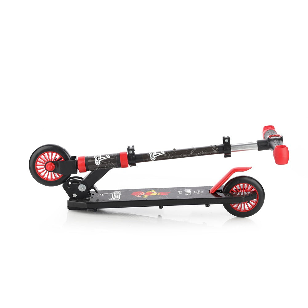 Jumbo: 2W scooter with metal chasis, plastic deck, aluminium handle and plastic grip (Black)