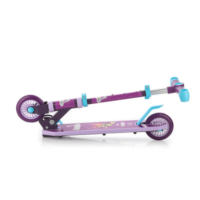Jumbo: 2W scooter with metal chasis, plastic deck, aluminium handle and plastic grip (Purple)