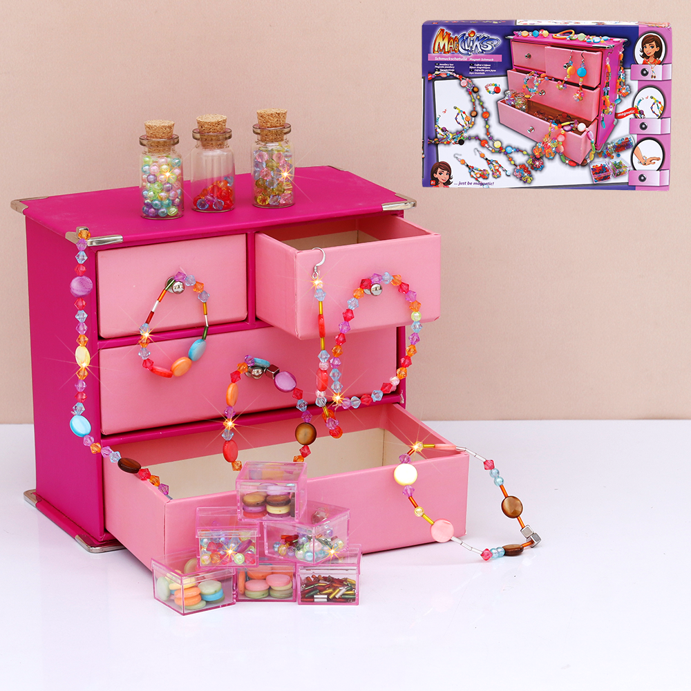 DIY Magnetic Bead Jewellery Box Kit Make Your Own Accessories (8–14 Years)