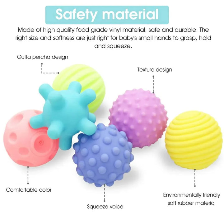 Kidology Montessori 6 Sensory Silicone Balls