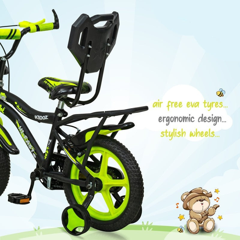 Kidoz Fun and Easy-Ride 14 inch Sports Kids Cycle with Training Wheels (Green) - COD Not Available