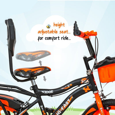 Kidoz Fun and Easy-Ride 14 inch Sports Kids Cycle with Training Wheels (Orange) - COD Not Available