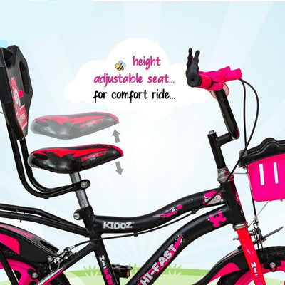 Kidoz Fun and Easy-Ride 14 inch Sports Kids Cycle with Training Wheels (Pink) - COD Not Available