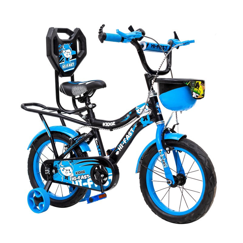 Kidoz 16 inch Sports Kids Cycle with Training Wheels & Carrier (Blue) - COD Not Available