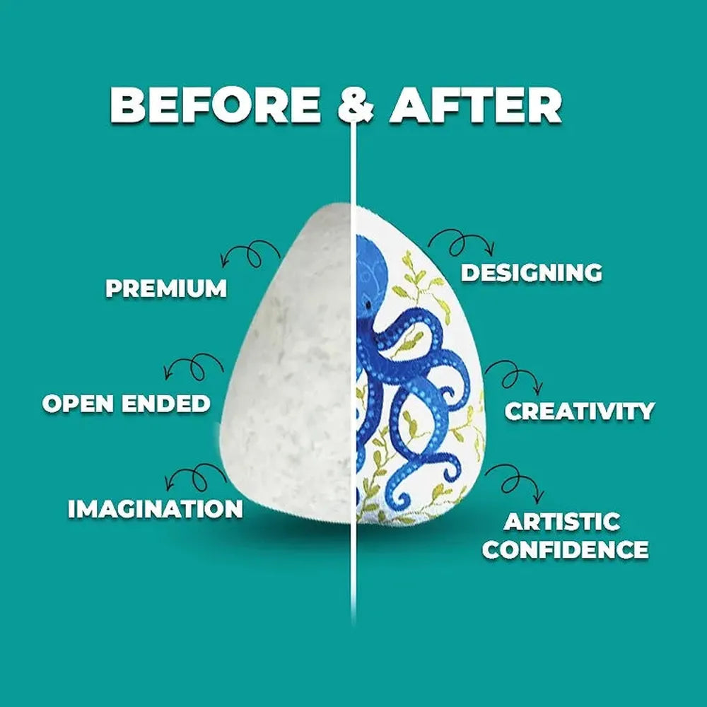 Toykraft Paint Your Own Artistic Rock Painting Kit - Creative Art & Craft Activity