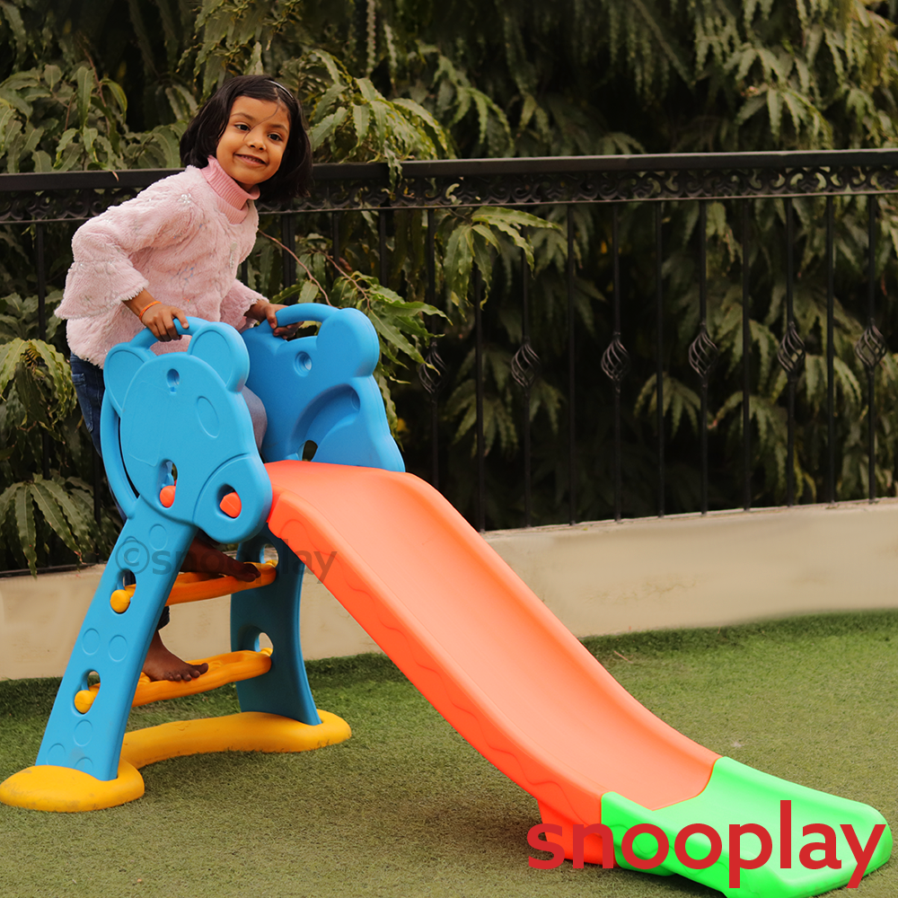 Kiddie Deluxe Slide | Plastic Kids Indoor & Outdoor Slide | Safe & Sturdy Play Slide for Children