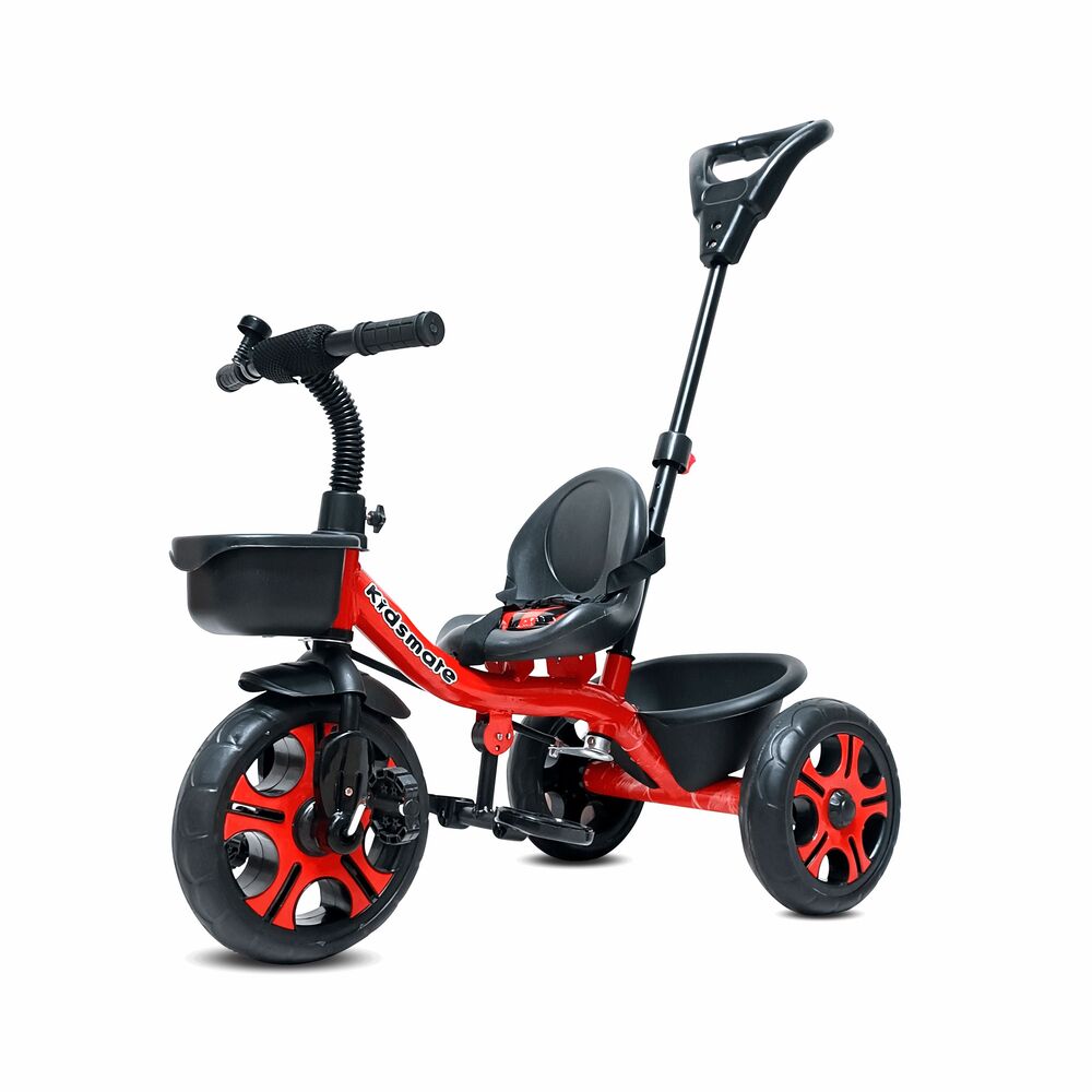 Junior Plug N Play Kids Tricycle | Capacity Upto 30 Kgs (Red)