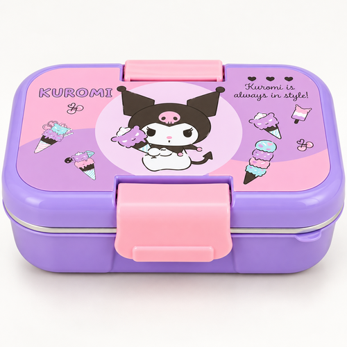 Original Kuromi Stainless Steel Insulated Lunch Box – 460ml | Purple