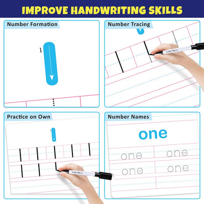 Numbers Write & Wipe Jumbo Flash Cards with Marker Pen