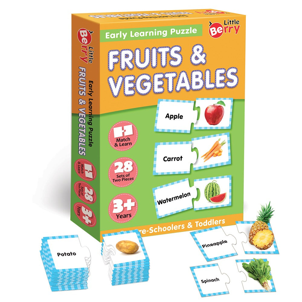 Fruits & Vegetables Early Learning Puzzle Game (42 pieces)