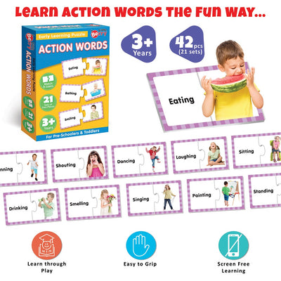 Action Words Early Learning Puzzle Game (42 Pieces)