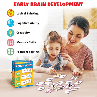 Action Words Early Learning Puzzle Game (42 Pieces)