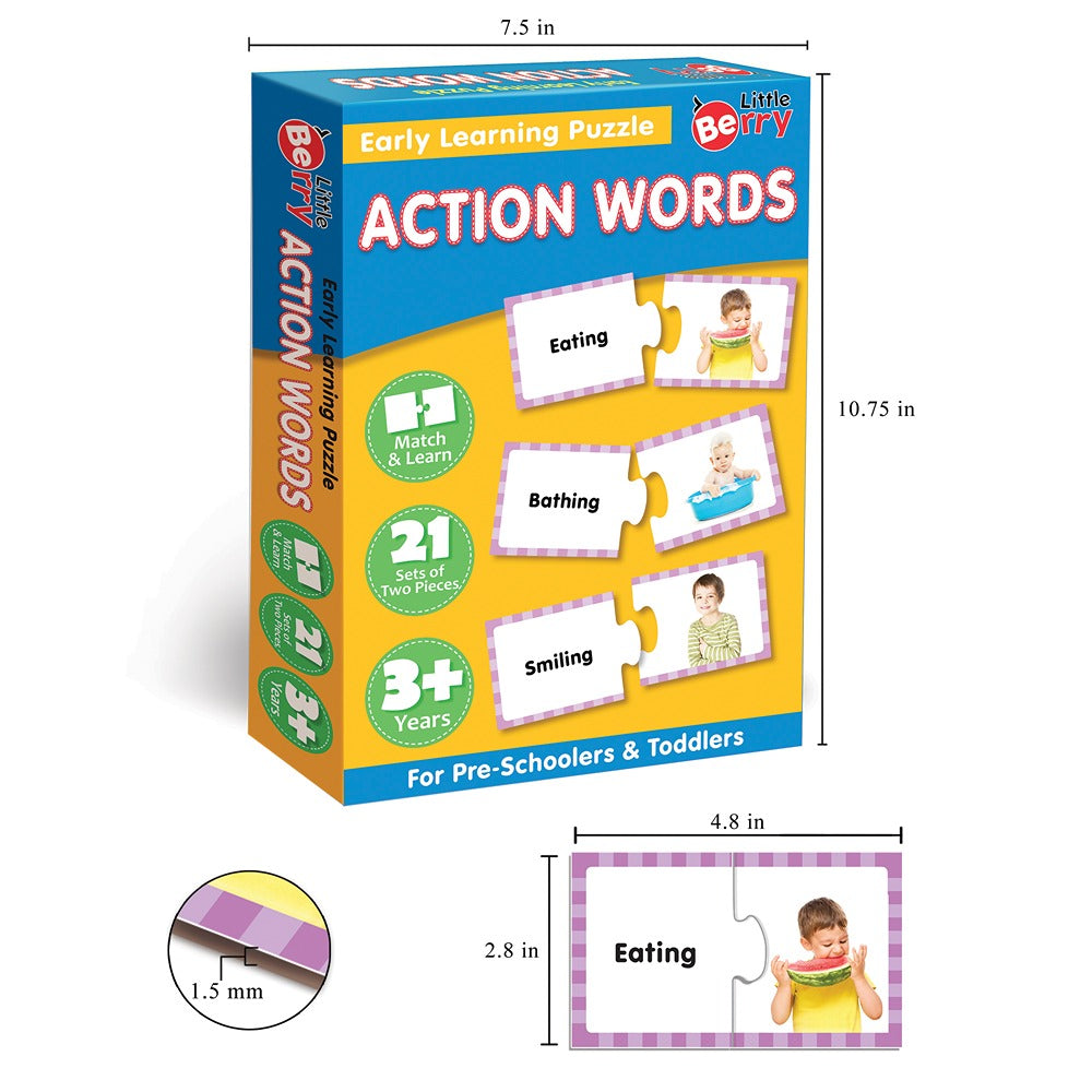 Action Words Early Learning Puzzle Game (42 Pieces)