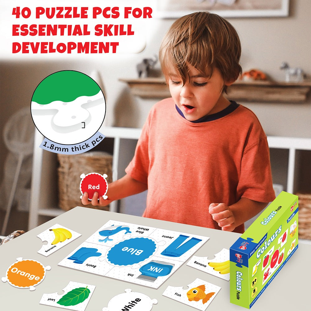 Colours Play and Learn Puzzle with Activity Book (40 Pieces)