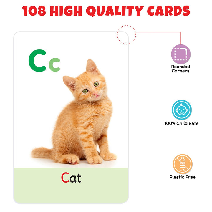 My First Flash Cards ABC, Number, Shape & Colour (Set of 3) | 108 Cards