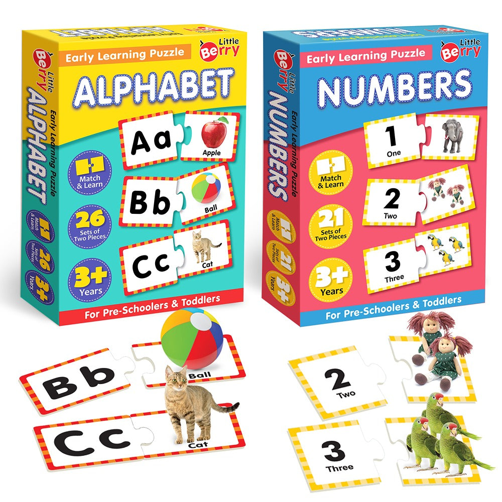 Alphabet and Number Early Learning Puzzles (52 Pieces)