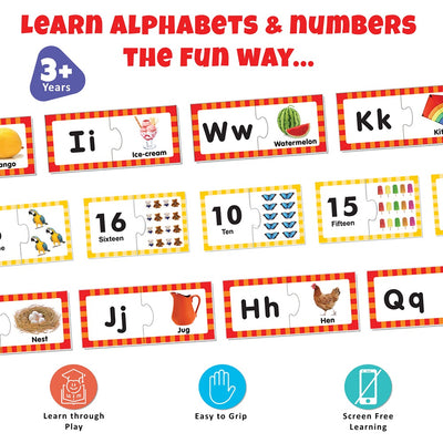 Alphabet and Number Early Learning Puzzles (52 Pieces)