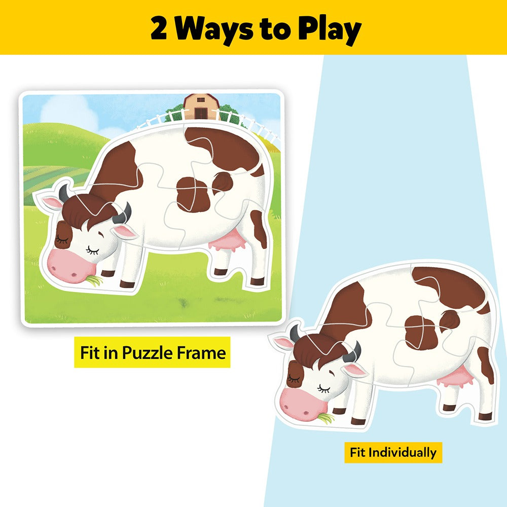 Baby’s First Jigsaw Puzzle Jungle Animals and Farm Animals (Set of 2) | 30 Pieces