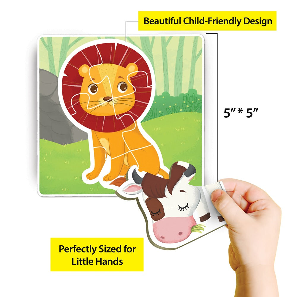 Baby’s First Jigsaw Puzzle Jungle Animals and Farm Animals (Set of 2) | 30 Pieces