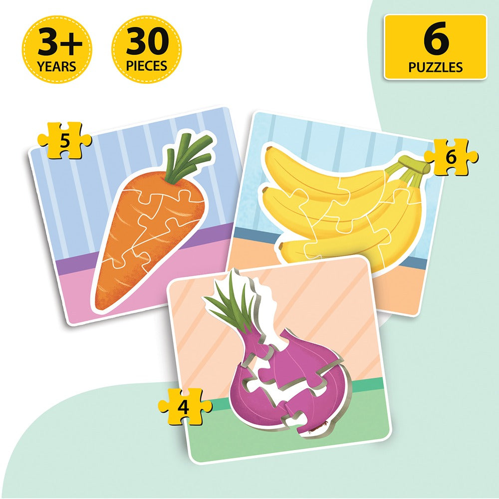 Baby’s First Jigsaw Puzzle Fruits and Vegetables (Set of 2) | 30 Pieces