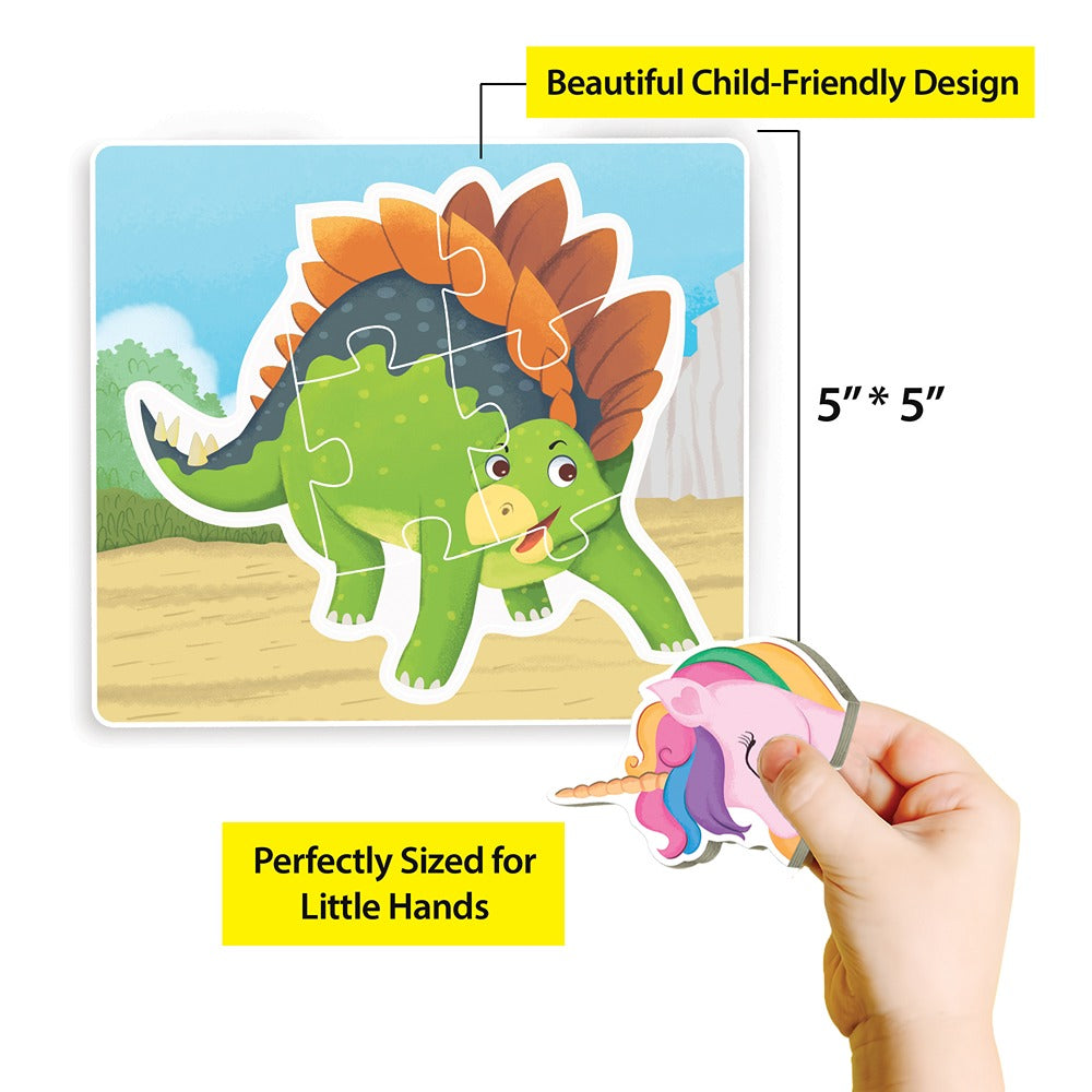 Baby’s First Jigsaw Puzzle World of Dinosaurs and Magical Unicorns (Set of 2) | 30 Pieces