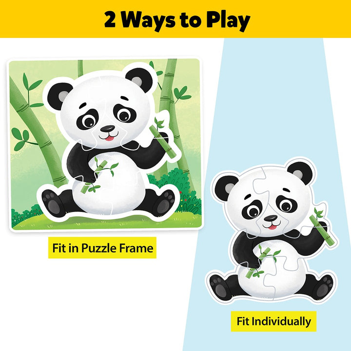 Baby’s First Jigsaw Puzzle Jungle Animals, Farm Animals & Baby Animals (Set of 3) | 45 Pieces