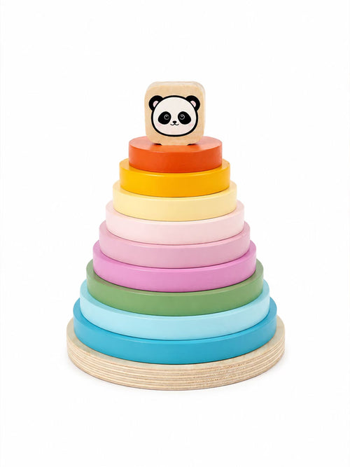 Wooden Ring Stacker Toy for Babies | 10 Pieces
