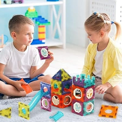 Magnetic Tiles Building Blocks for Kids (75 Pcs)