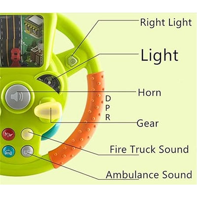 Simulation Driving Car Steering Wheel with Light and Music