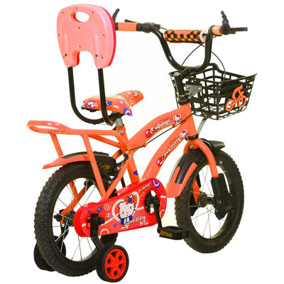 Love Kitty 20 Inches Kids Cycle for 7 to 10 Years of Boys and Girls Orange - COD Not Available