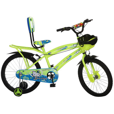 Love Kitty 20 Inches Kids Cycle for 7 to 10 Years of Boys and Girls Green - COD Not Available
