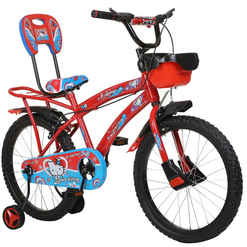 Love Kitty 20 Inches Kids Cycle for 7 to 10 Years of Boys and Girls Red - COD Not Available