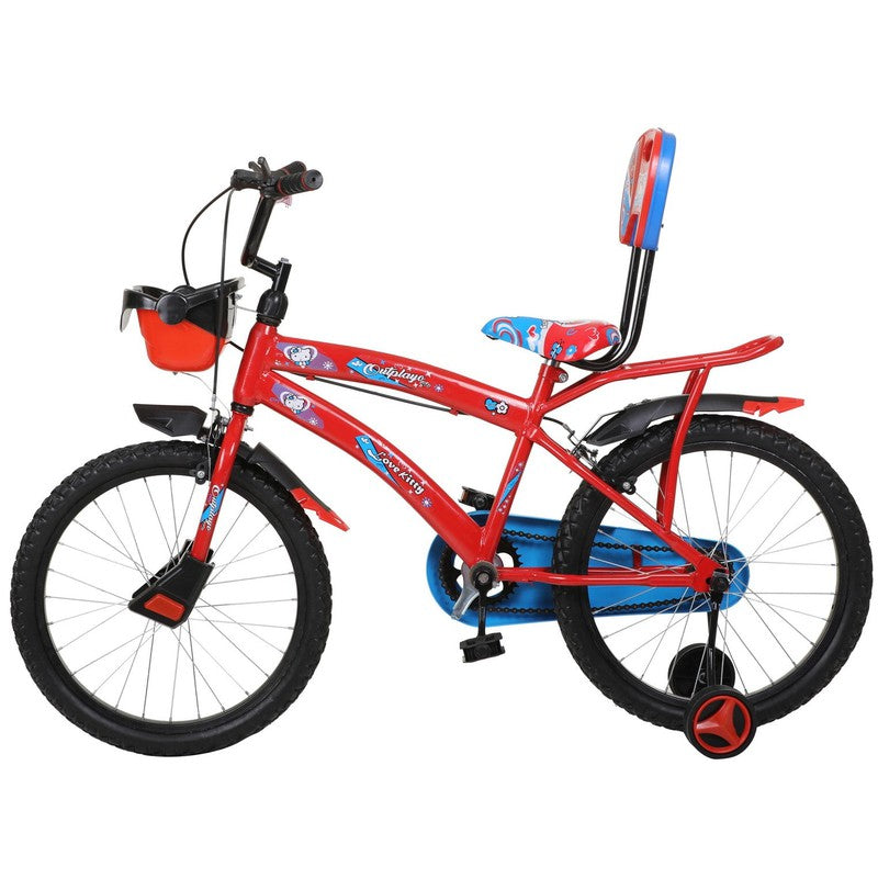 Love Kitty 20 Inches Kids Cycle for 7 to 10 Years of Boys and Girls Red - COD Not Available