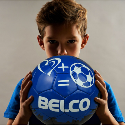 Belco Premium Blue Love Football (1 football with needle) (Size 5) | 11+ Years