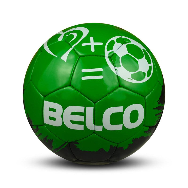 Belco Premium Green Love Football  (1 football with needle) (Size 5) | 11+ Years