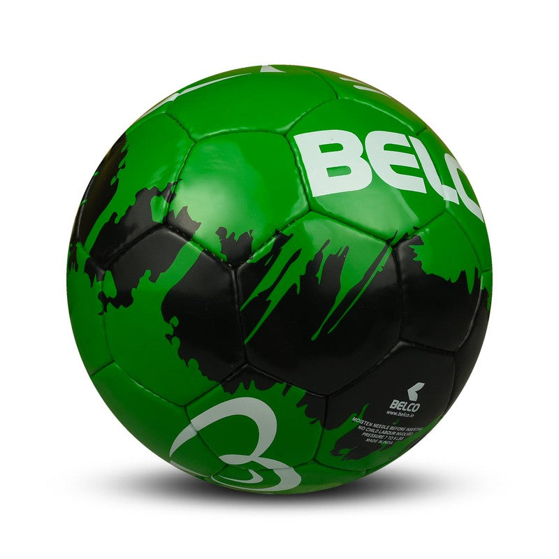 Belco Premium Green Love Football  (1 football with needle) (Size 5) | 11+ Years