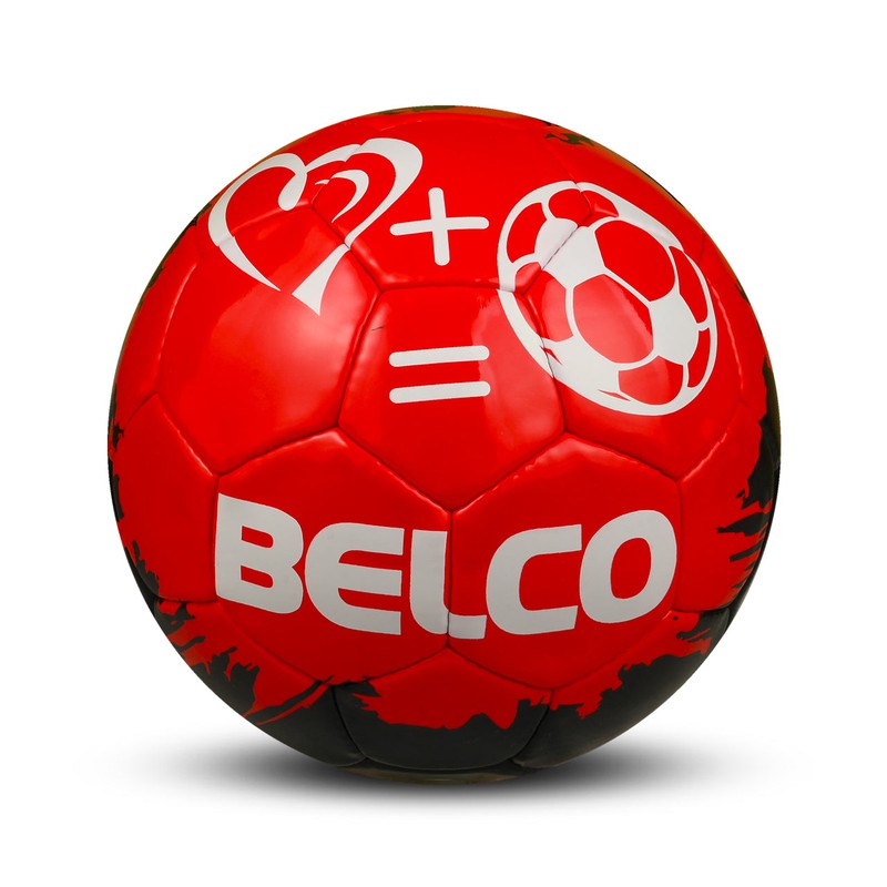 Belco Premium Red Love Football (1 football with needle) (Size 5) | 11+ Years