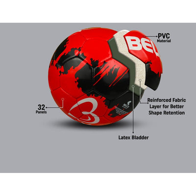 Belco Premium Red Love Football (1 football with needle) (Size 5) | 11+ Years