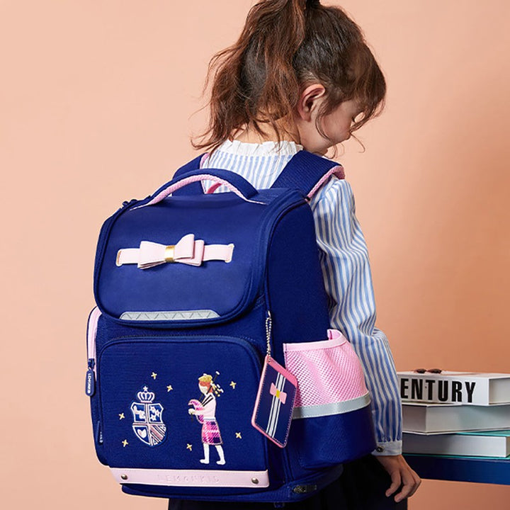 Pink Bow Ergonomic School Backpack - Big