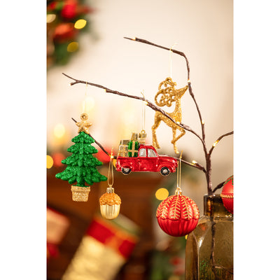 Christmas Ball Ornaments Tree Hanging Decorations, Red, Green & Gold (60 Pcs)