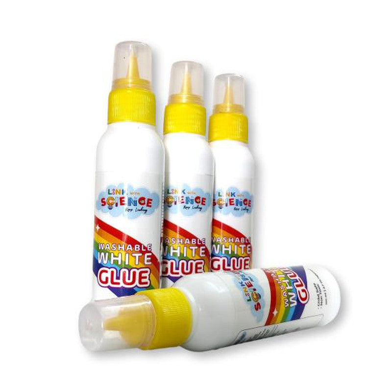 Premium PVA Slime and Craft glue - Pack of 4 (White - 100ml Each)